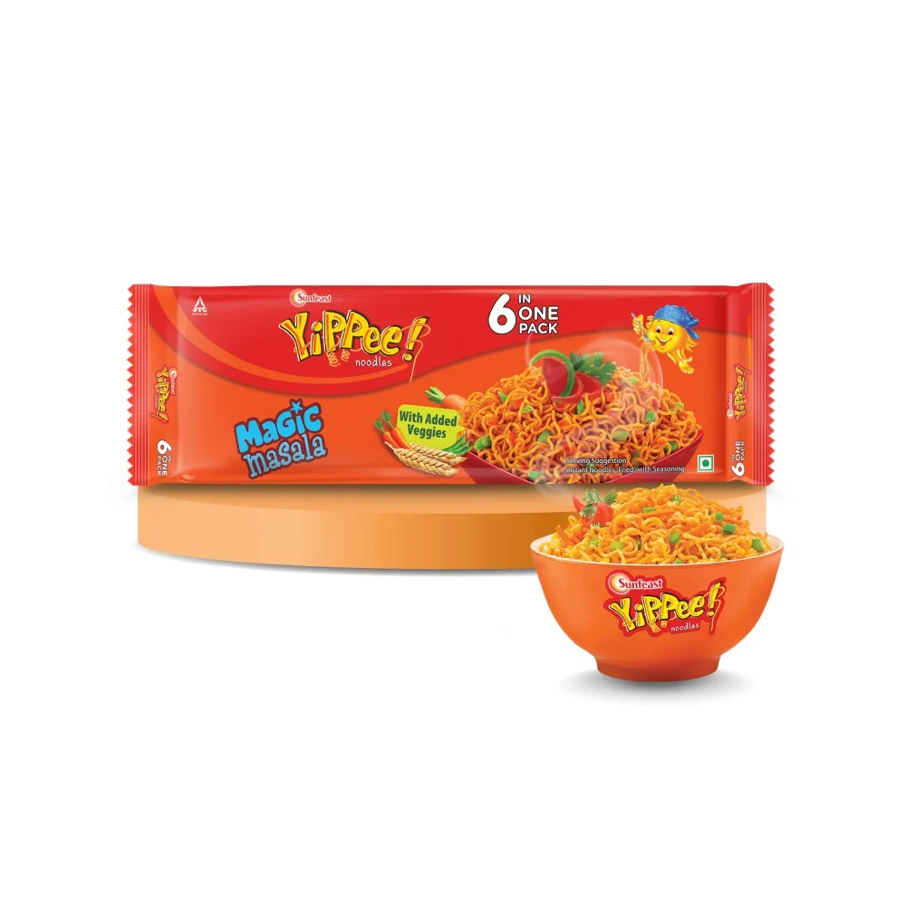 Yippee Magic Masala Instant Noodles with Added Veggies