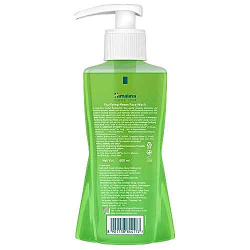 Himalaya Purifying Neem Face Wash (400 ml) - Image 2