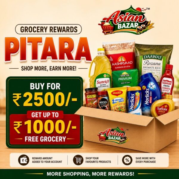 Asian Bazar Grocery Rewards Kit 1 – Buy ₹2,500 & Get ₹1,000 Rewards