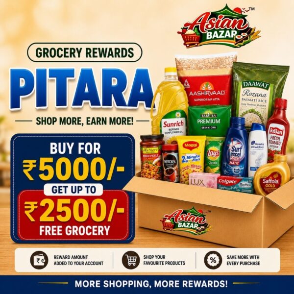 Asian Bazar Grocery Rewards Kit 2 – Buy ₹5,000 & Get ₹2,500 Rewards